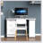 47" Modern Home Office Computer Desk Bookcase Combo Writing Table Workstation with 3 Drawer