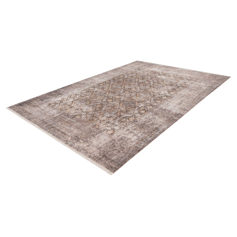 Maurea Uni Area Rug, Rectangle 75 x 150cm, Gold