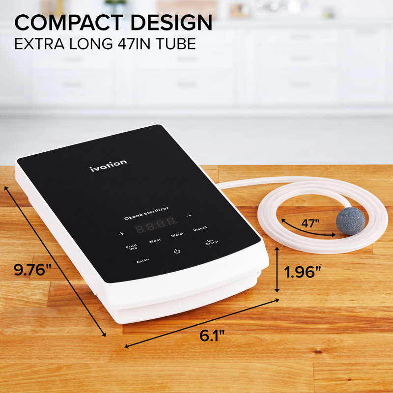 Ivation Tabletop Air Purifier with Ozone Generator Filter and Humidifier Function for 500 cu. ft.