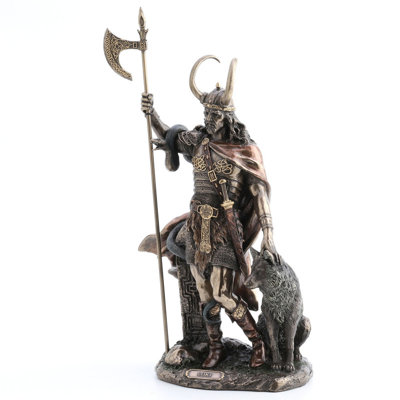 13.78 In H Loki Norse God Figurine  Poly Resin