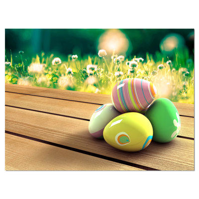 " Yellow Green Easter Eggs "