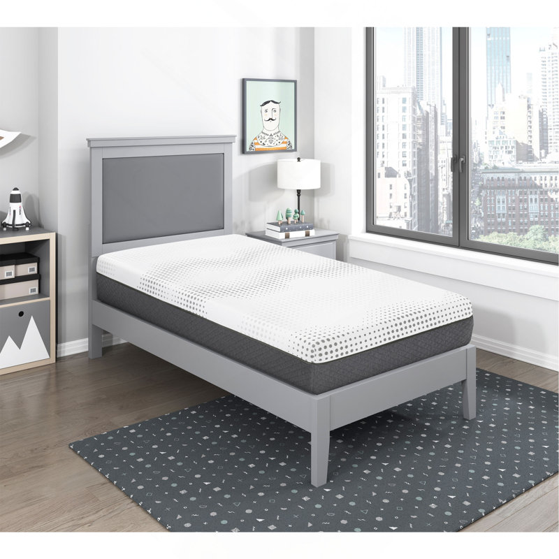 12" Twin Mattress Green Tea Gel-Infused Memory Foam Hybrid Mattress, Plush Foam Pocket Coils, Mattress In A Box, Comfortable Sleep Mattress