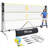 17 ft Portable Height Adjustable Badminton Pickleball Volleyball Net Set