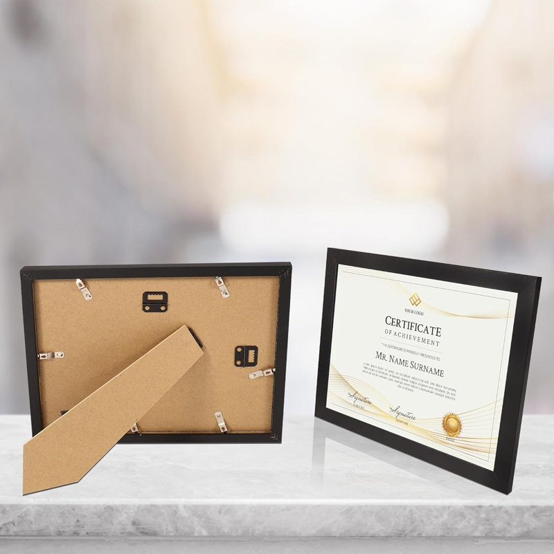 8.5x11 Picture Frames Set Of 15 Black Certificate Frames