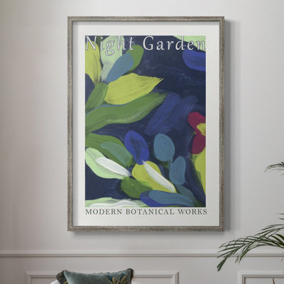 «Night Garden Exposition Posters III», reproduction encadrée - bois massif