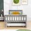 Lit plateforme simple en bois avec lit gigogne simple-1731201280