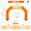 Arche gonflable de 20 pi avec ligne de départ orange avec souffleur intégré, arche gonflable hexagonale pour courses de 5 K, courses caritatives, sports scolaires et événements promotionnels-729087360