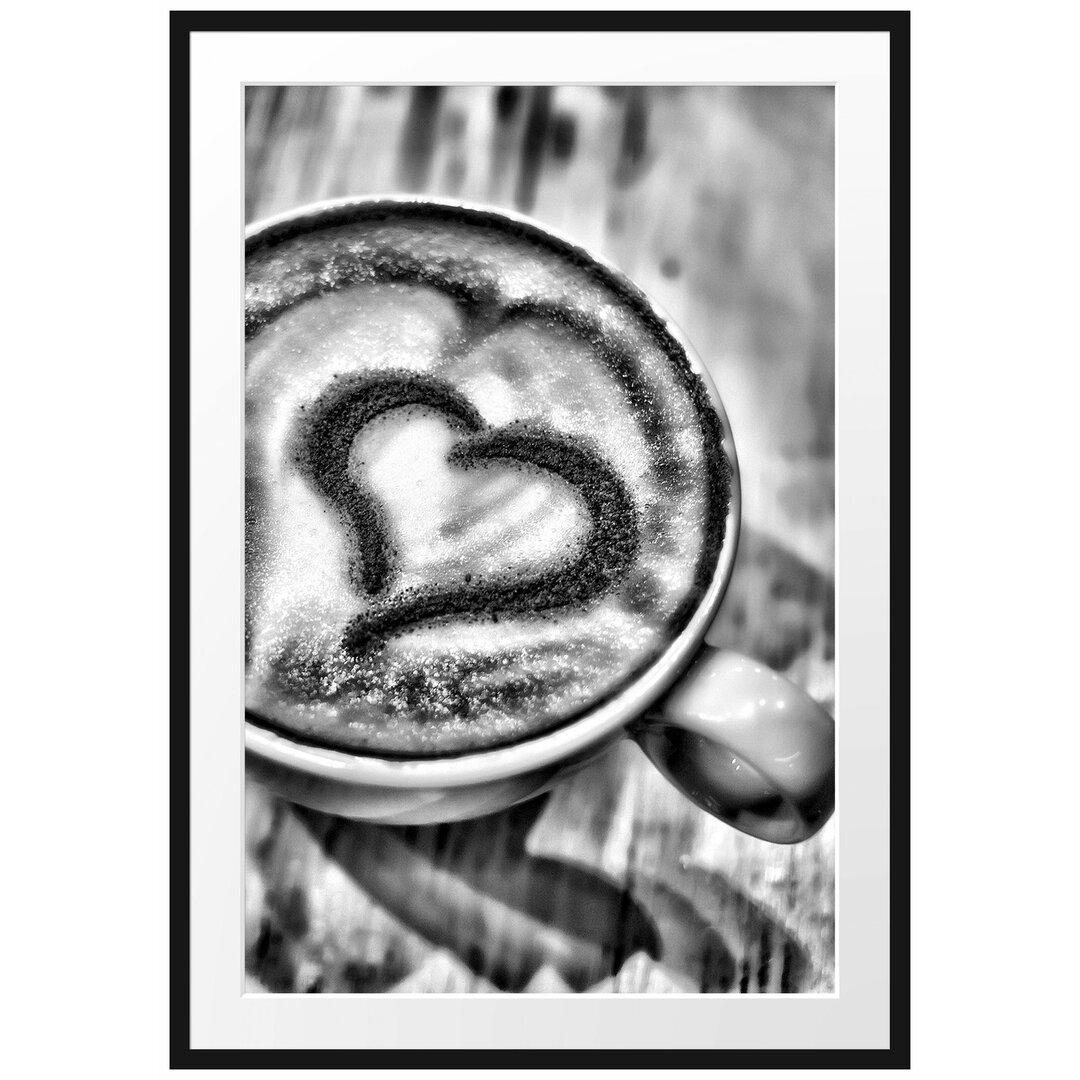 Gerahmtes Poster Kaffee Cappuccino