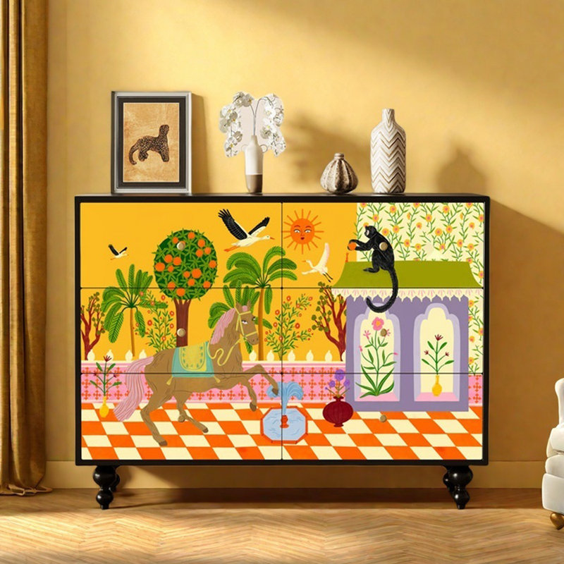 Commode d'appoint 6 tiroirs Modern