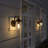 Bramlett Black Seeded Glass Outdoor Barn Light