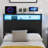 Kaiwei Storage Headboard With Led Lights & Charging Station - Industrial Metal And Wood-287403708-287403696