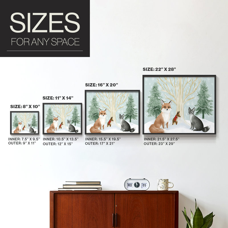 Chirstmas Art-CCII -Framed Print - Restickable, H 11 po x l 14 po, Noir, noir, noir, noir