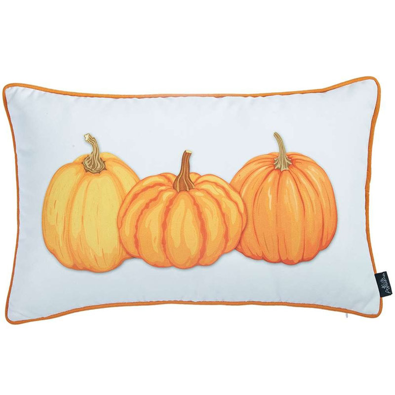 Coussin lombaire orange à triple citrouille