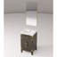 Meuble-lavabo en chêne brun de 51 cm (L) x 46 cm (P) avec comptoir en acrylique et miroir inclus - Fabrication de qualité et design élégant