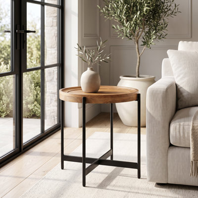Beadnell Solid Wood Top End Table