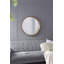 31.5" Round Pine Wood Mirror, Wall Mounted