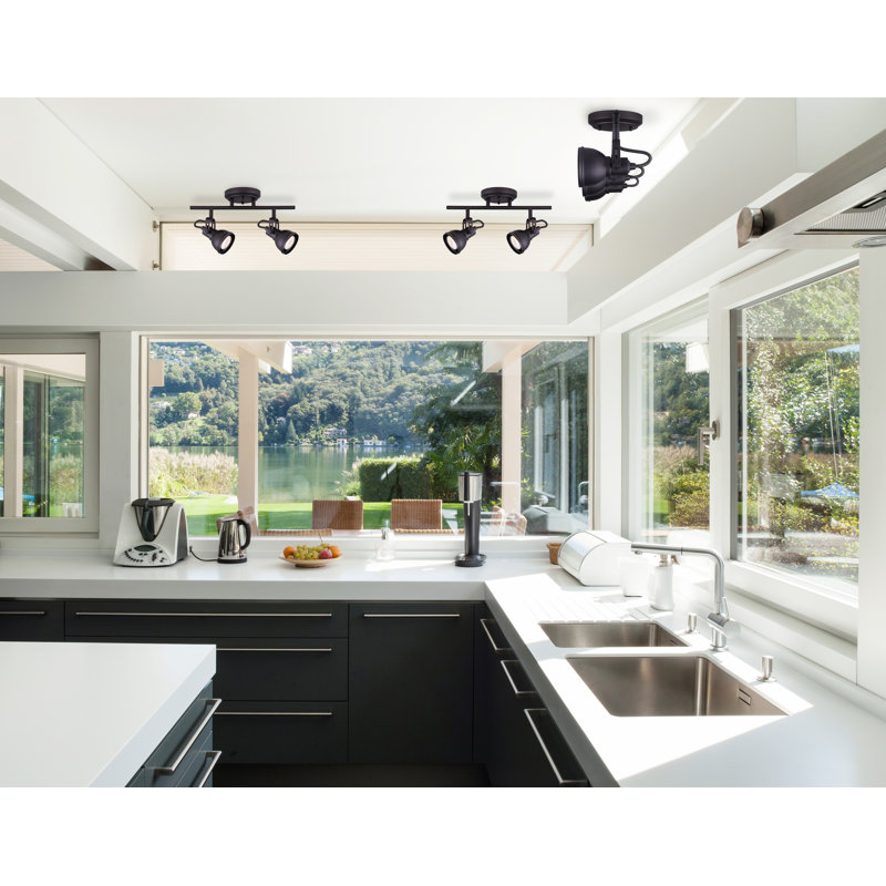 Fedler 14'' 2 -Light Fixed Track Track Kit with Dimmable and Adjustable Head, Oil Rubbed Bronze