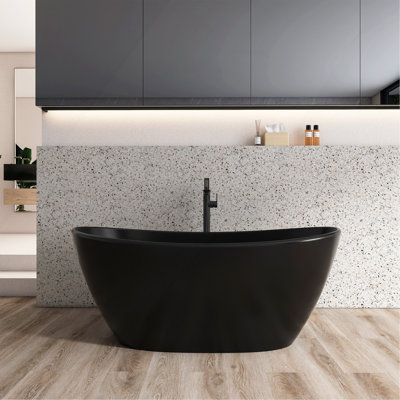 Baignoire de trempage autoportante de 61 pouces pour salle de bain