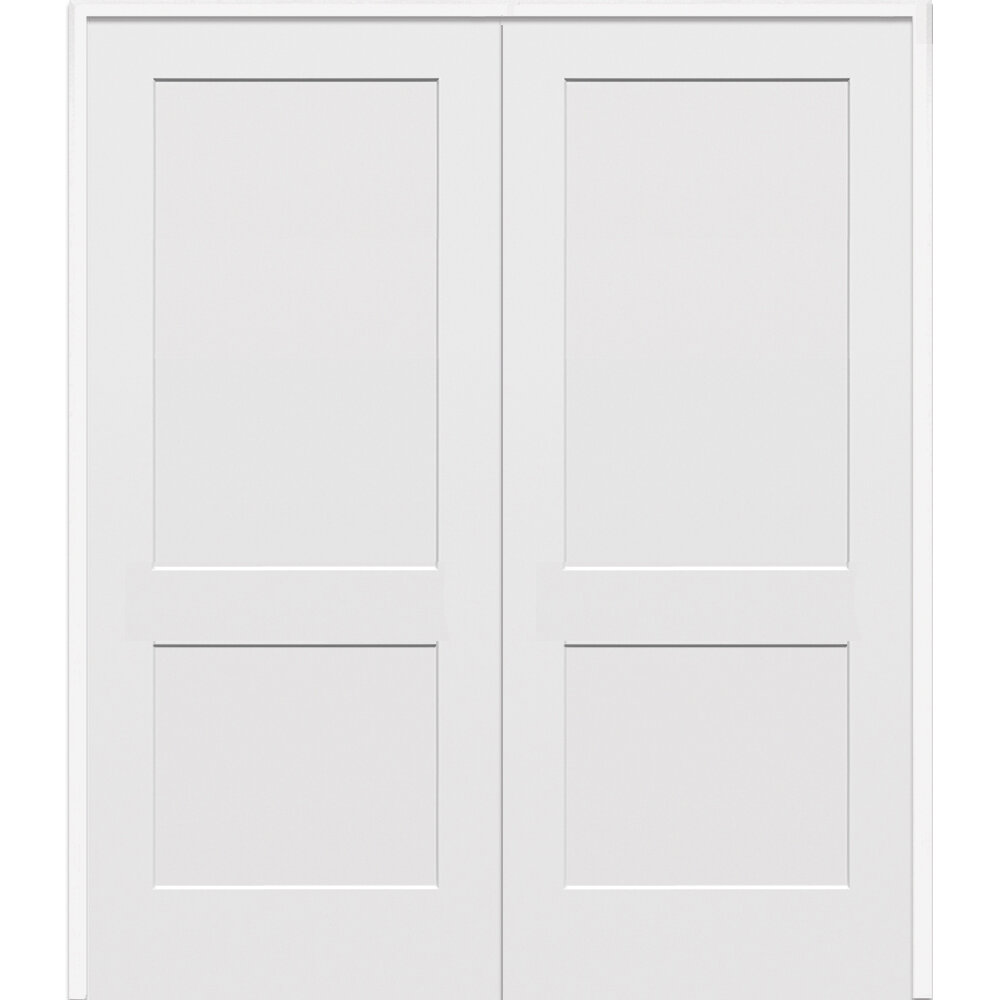 Verona Home Design Molded Interior Door 80'' Solid + Manufactured Wood ...