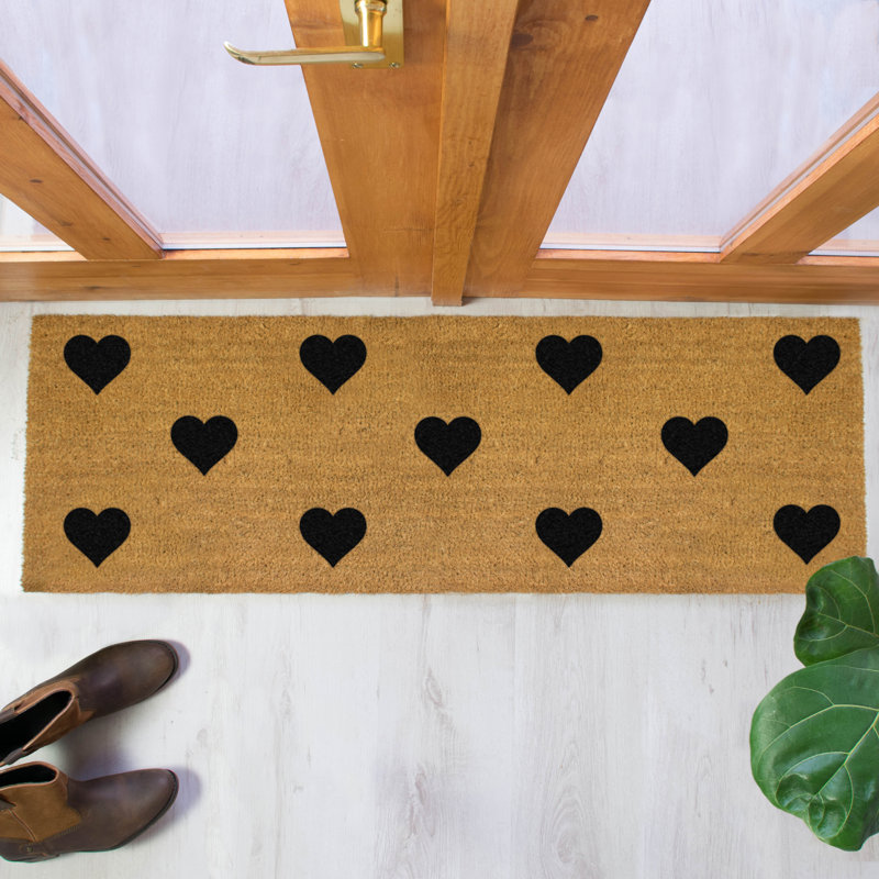 Geting Non-Slip Outdoor Doormat, Natural/Black