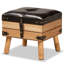 Drewie Faux Leather Ottoman