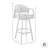 Leeann Swivel Counter or Bar Stool with Mineral Finish Iron Frame and Faux Leather-897656636-897656633