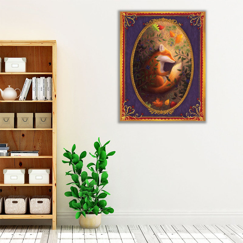 Sleeping Fox - Canvas Print Wall Art, 45" H x 36" W