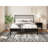 Indigo Spindle Platform Bed with Bamboo and Metal Support-121357668-121357672