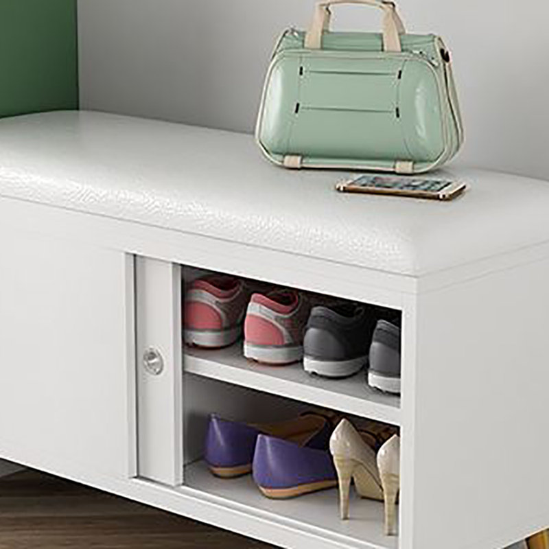23.6'' Shoe Storage Bench, White