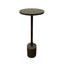 Table de bout en marbre Jackins - table d'appoint élégante pour le salon, la chambre à coucher ou le bureau - noire, 24 po