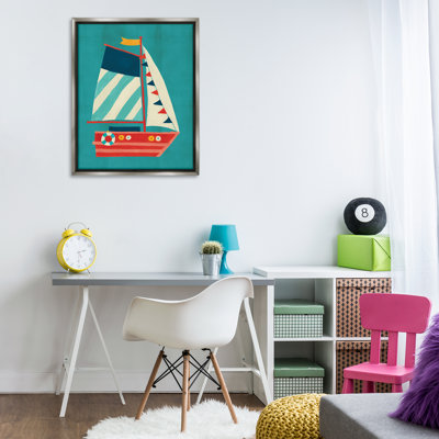 Voile rayée sur toile flottante encadrée par Irene Chan