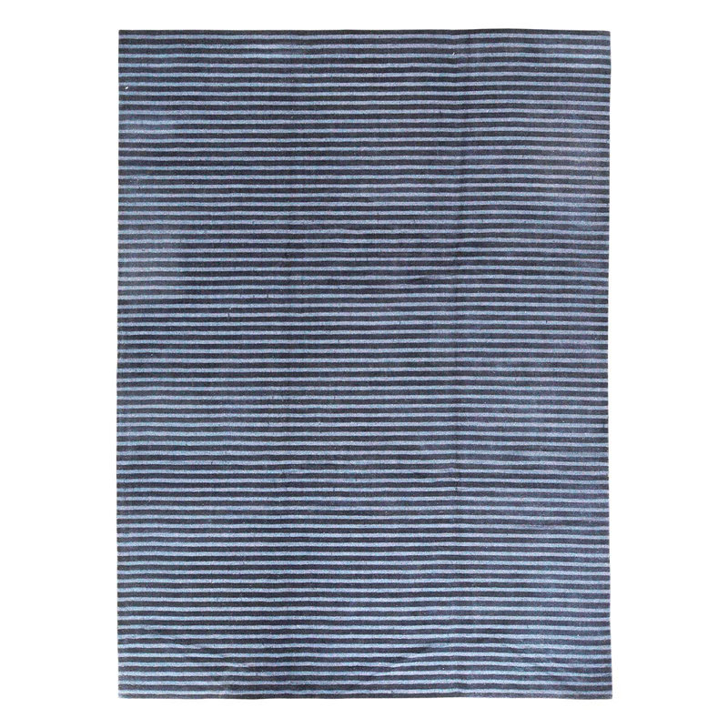 Hand Woven Wool Striped Area Rug