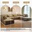 8 Seater Corduroy Corner Sofa -205672173