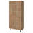 Teller 80-Inch 4-Door Tall Shoe Storage Cabinet Natural Oak