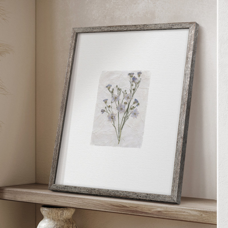 Decoupage Floral II, reproduction encadrée - bois massif 50758, H 11 po x l 9 po