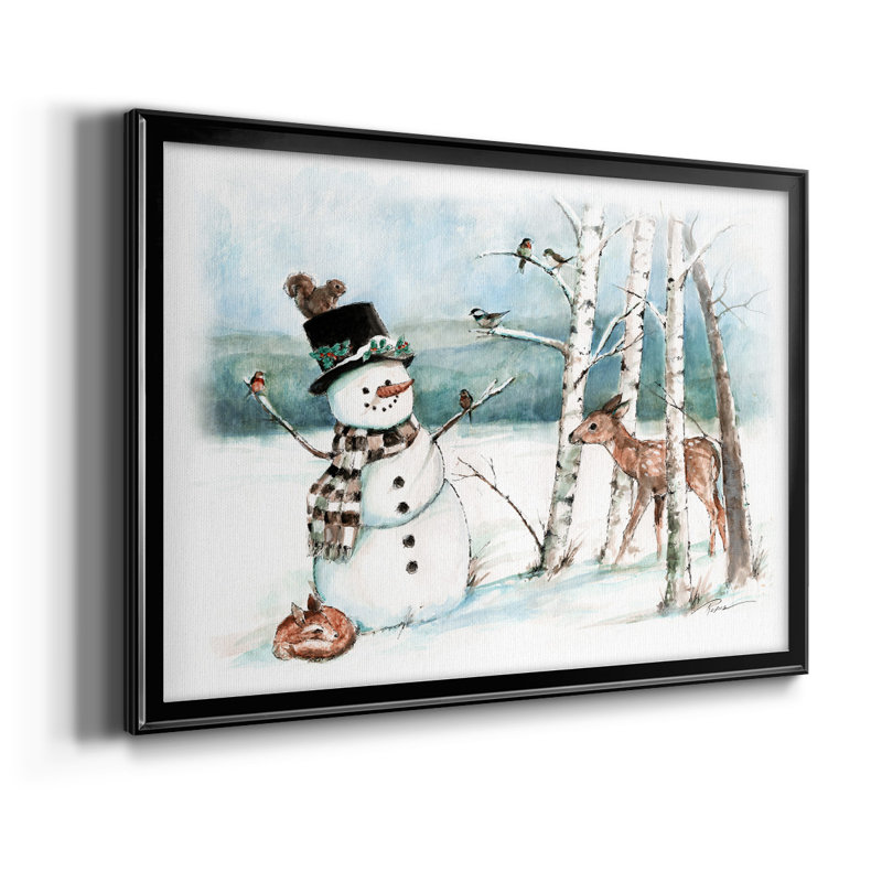 " Snow Friends ", Black, 26.5" H x 36.5" W x 1" D