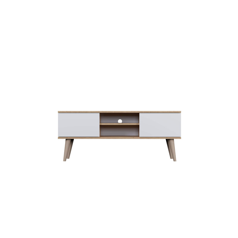 Kaylani TV Stand, 120cm W, Brown/White
