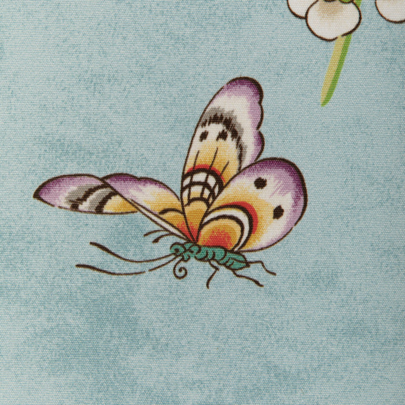 La Menagerie Kanchou Print 100% Cotton Fabric, Aqua