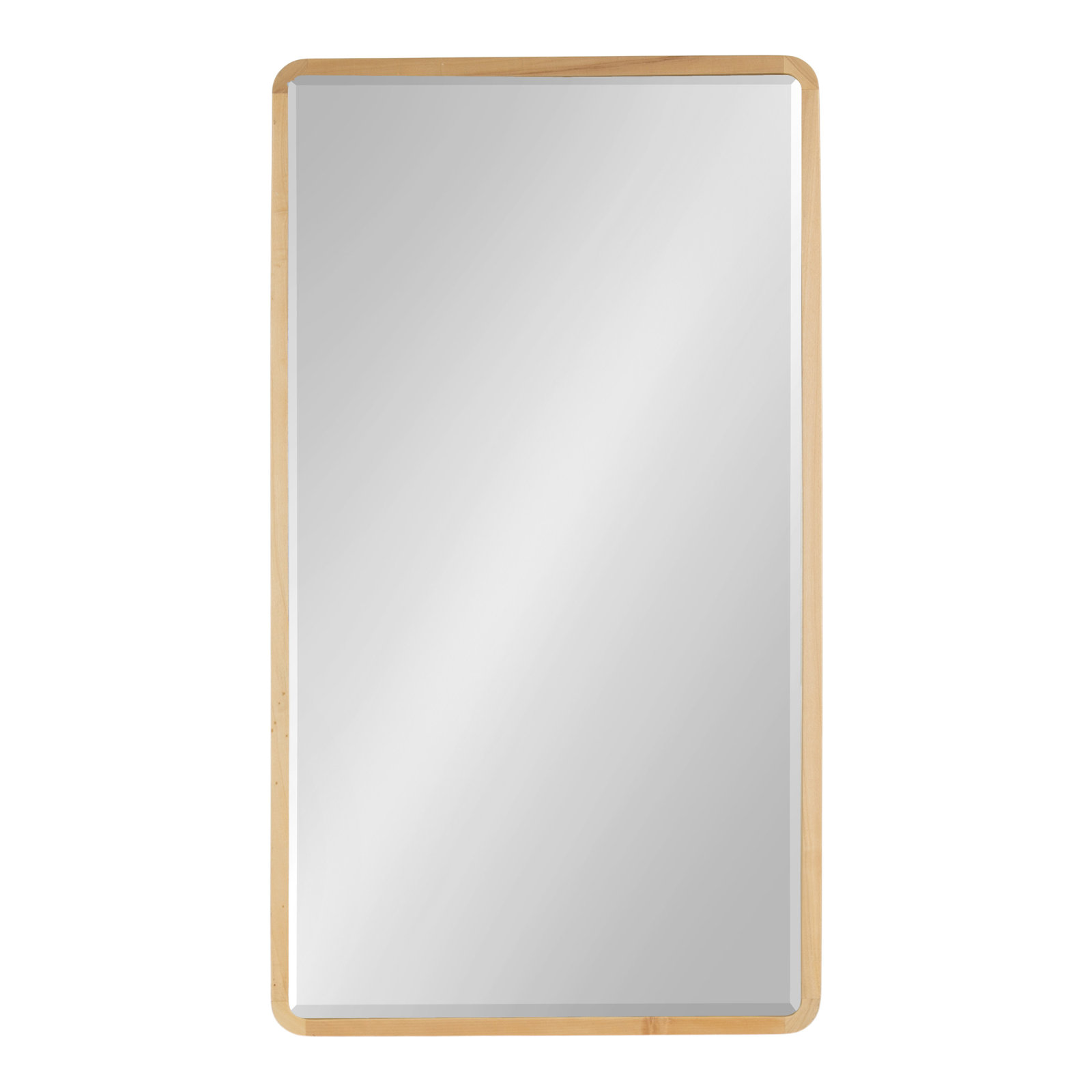 Branca Wood Flat Mirror, 36" x 20", Natural