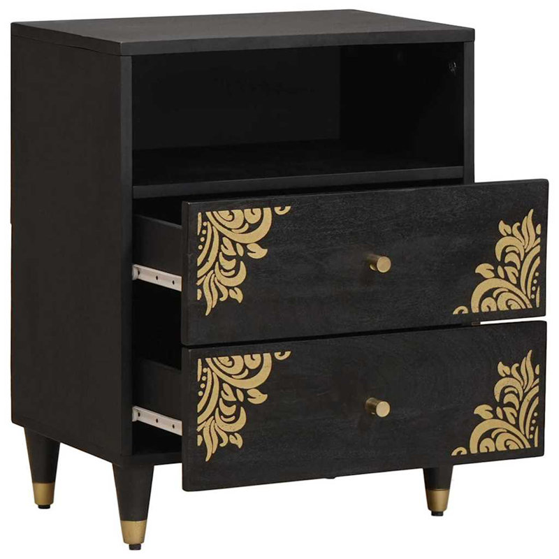 50cm W Solid Wood Bedside Table