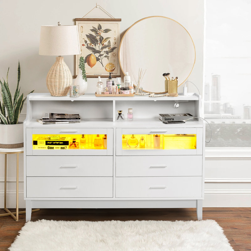 Commode 4 tiroirs Sherial, Blanc