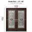 Porte d'entrée extérieure pré-montée en acajou prête à installer pour l'extérieur-63646227-63646226