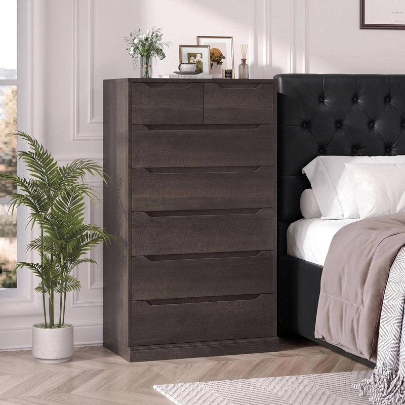 Commode 7 tiroirs, Brun