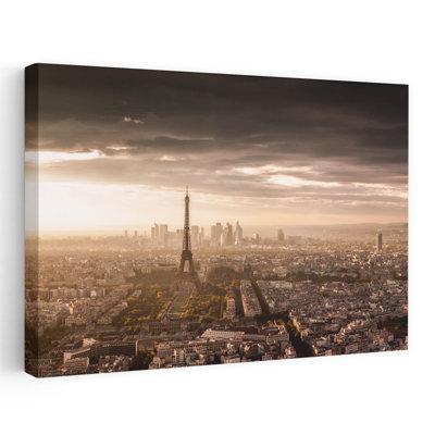 «Paris Golden Hour», reproduction d'art dramatique abstraite contemporaine, art mural