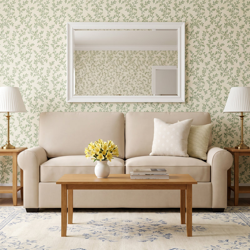 Porter 83.5'' Upholstered Sofa, Conversation Ivory Basketweave
