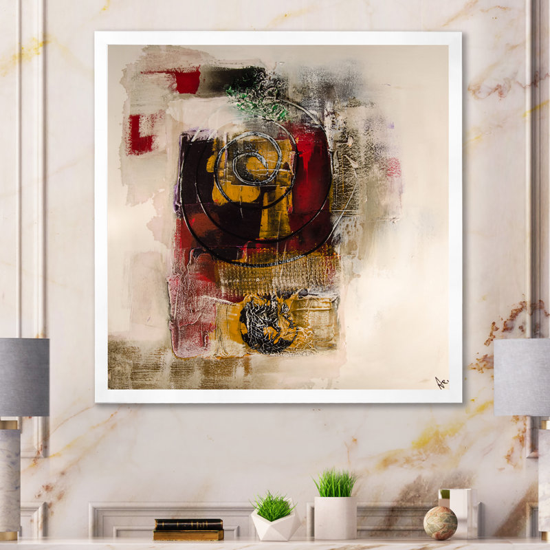 «Abstract Energetic Color Dance IV», reproduction de cadre photo sur toile, H 30 po x l 30 po x P 1 po, Cadre photo blanc
