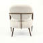 Chaises d'appoint confortables, chaise longue moderne en tissu blanc pour la maison
