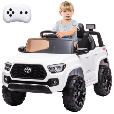 Officially Licensed Toyota Tacoma 12V Kids Ride-On Car with Remote Control – Spring Suspension, Safety Belt, Gentle Start, LED Headlights, 2 Speeds – Electric Vehicle for Ages 3-8
