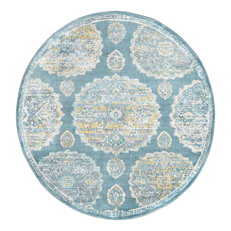 Paragon Floral Indoor Rug, Round 8'2"