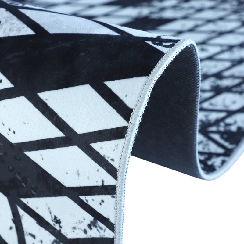 Faux Cowhide Digital Printed Patchwork Astral Sequence Contemporary Indoor Area Rug Cotton Canvas Backing (4'' X 6'')